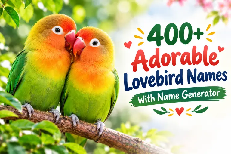 Adorable Lovebird Names With Name Generator