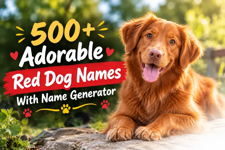 Adorable Red Dog Names With Name Generator