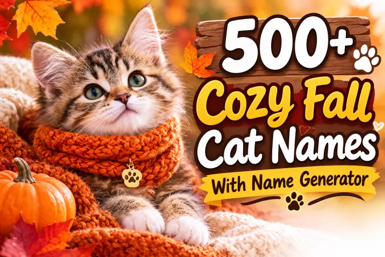 Cozy Fall Cat Names With Name Generator
