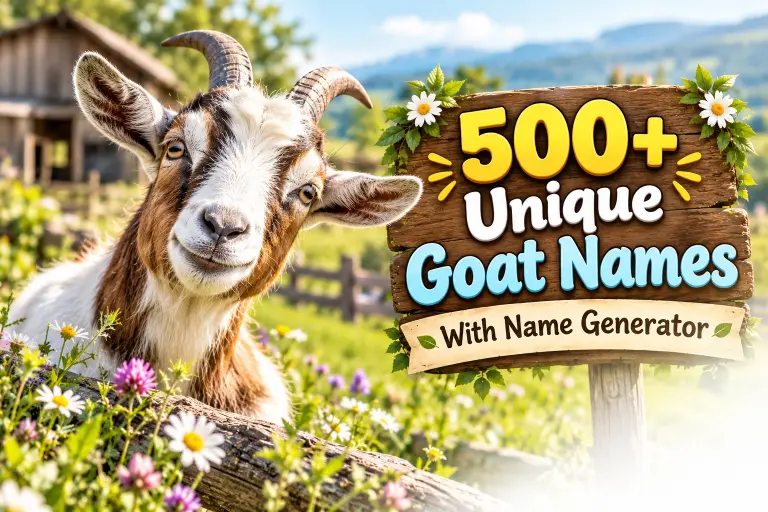 Unique Goat Names With Name Generator